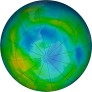 Antarctic ozone map for 2024-06-18